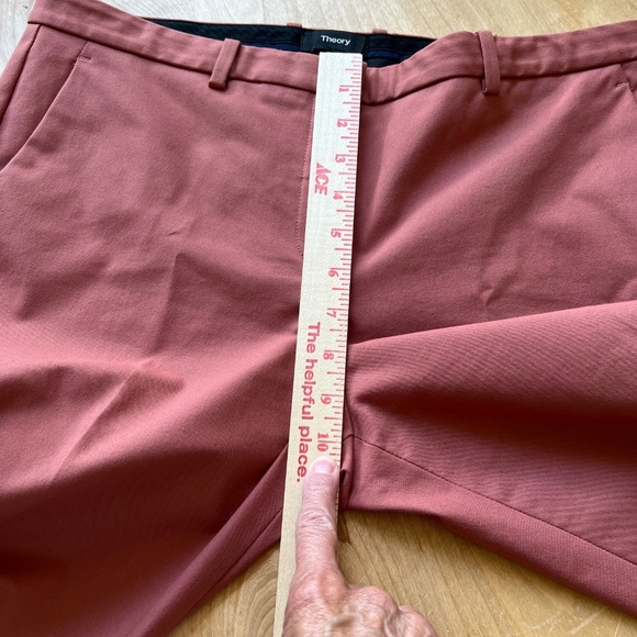 THEORY TROUSER PANTS 10 ANKLE LENGTH NWOT SALMON CAREER CASUAL OFFICE CLASSIC - Picture 8 of 12